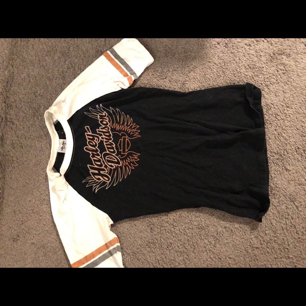 Harley Davidson baseball T shirt